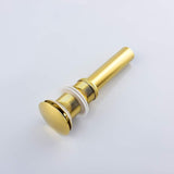 Pop up Sink Drain Without Overflow, Brass Sink Drain, Pop up Drain Plug, Gold V1237-ZY-528-102