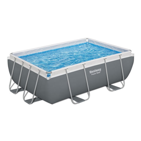 Bestway Swimming Pool 282x196x84cm Steel Frame Above Ground Pools Filter Pump 3662L BW-POOL-SQ-282-56631