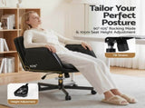 Artiss Criss Cross Chair with Wheels & Adjustable Armrests, Ergonomic Cross Legged Office Desk Chair OCHAIR-L-2018-BK