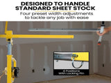 UNIMAC Drywall & Panel Lifter, 1200 x 3600 68kg Max Gyprock Sheet, Galvanised, No-mark Locking V219-TOLDWLUM310A