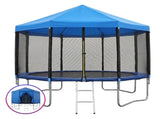 Everfit 12FT Kids Trampoline with Blue Tent Cover Ladder Rebounder Outdoor Toys TRAMPO-TD-C12-T-BL-ABC