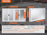Concession Window 48"x36", Aluminum Alloy Food Truck Service Window with 4 Horizontal Sliding V952-SCFWCK36X48IIEGMJV0