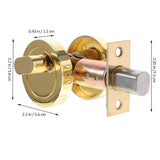 Single Cylinder Deadbolt Zinc Alloy Keyed Door Lock Bedroom Door Deadbolt Lock V1369-AZ3-W-16399