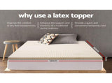 Giselle Bedding Latex Mattress Topper, 5cm Thick Cooling Bed Pad for Side Sleepers Pain Relief, 7 TOPPER-LT-D-5