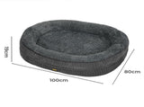 Pawz Orthopedic Plush Dog Bed Soft Washable Pet Bed Grey Cosy Cushion XL Size PT1354-XL-GY-AU