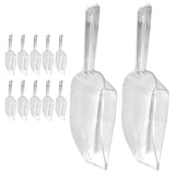 12pcs Plastic Serving Scoops for Removing Ice with Ergonomic Handle Transparent Kitchen Tool V1192-AZ-W-34305
