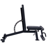 Powertrain Multi Workout Bench with Transport Wheels and Adjustable Backrest WBD-JX-190