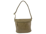 Pierre Cardin Leather Perforated Cross-Body Bag with Flap Closure - Olive V563-PC-3340-OLIVE