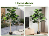 Artiss 180cm Artificial Fiddle Tree Faux Trees Indoor Decor Artificial Plants Lifelike Plant 1.8M AP-TREE-FIDDLE-180