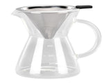 400ml Glass Coffee Pot Kettle Heat Resistant Pour Over Coffee Maker with Stainless Steel Filter for V1294-YM0714-3118210299212