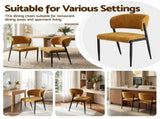 Artiss Dining Chairs Set of 4 Linen Fabric Soft Upholstered Chairs Mustard DINC-KJ-7016-MSX4
