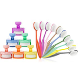 Ink Blending Brushes,Ink Blending Tool -10pcs brush width 0.86 inch oval brush and 6 pcs brush V1258-DP02-C-2941