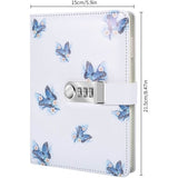 A5 Creative Password Journal with Lock, PU Leather Diary with Combination Lock Password Diary for V1188-MA05-874