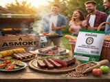 ASMOKE 20lbs x2 Premium Apple Wood Pellets Smoker & Grill Natural Sweet Fruit Flavour BBQ Fuel V642-ASMOKE-9.5KG-X-2--(19-KG)-OF-100%-PURE-APPLEWOOD-PELLETS