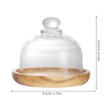 Wooden Cheese Board with Dome Cover - Elegant Serving Platter for Entertaining and Food Presentation V1366-AZ2-W-18702