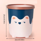 Trash Can Wastebasket Recycle Bin Cute Bear Pattern Large Capacity for Bathroom Bedroom Kitchen V1294-YM0716-3117220107214