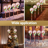 4 PCS Christmas Lights Path Ground Light Garden Decorations 68 LED Jingle Jollys XMAS-PATH-LOLLIPOP-RD-74CM-6PC