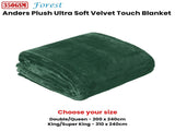 In 2 Linen 350GSM Plush Ultra Soft Velvet Touch Blanket Forest Double/Queen V442-ATX-BLANKET-PLUSHVELVET-FOREST-DS