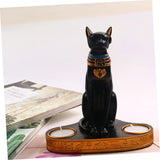 Egyptian Pharaoh Candlestick Cat Candle Holder Sculptures Animal Figurines Cat Egyptian V1370-AZ4-07163