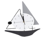 Wall Clock Modern Simple Quiet Sailboat Clock for Home Living Room Dining Room Decoration V1294-YM0901-3115250011211
