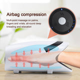 White Portable Electric Hand Massager - USB-C Rechargeable, Airbag Compression, Graphene 42&degC V888-ELOSUNG49959