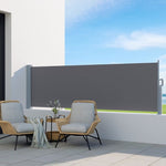 Instahut Side Awning Sun Shade Outdoor Blinds Retractable Screen 1X3M Grey AWN-B-SIDE-FC-100-GREY