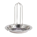 Chicken Rack Stainless Steel - Turkey Standing Holder with Roasting Pan, Poultry Turkey V1369-AZ3-W-10083