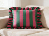 Ruffle Pillow Case, Square Ruffled Pillow Cover, Microfiber Wrinkle Resistant Pillow Shams, for Sofa V1370-AZ4-08779