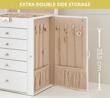 CARLA HOME 6-Layer Large Jewelry Box for Women with Drawers, Mirror, Lock, Necklace Hooks & Side LSB-36226
