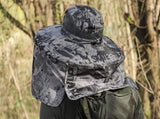 Outdoor Wide Brim Sun Hat With 2 Solar Fans Fishing And Beach Hat With Built In Fan -Patterned Grey V1308-DSZKI-62-3