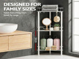 Artiss 4 Tier Floor Standing Corner Shower Caddy Bathroom Organizer White BSR-B-4T-110H-WH