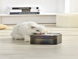 YES4PETS 3L Automatic Electric Pet Water Fountain Dog Cat Stainless Steel Feeder Bowl Dispenser Grey V278-PWS-106-GREY
