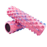 Black Solid Yoga Foam Roller 45cm -Colorful Wolf Tooth Design Muscle Relaxation Massage Stick for V888-ELOSUNG20286
