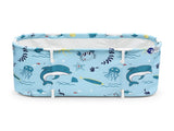 Weisshorn Foldable Bathtub PVC Spa Bucket Inflatable Cushion 114x62cm Blue FB-PVC-120-BL