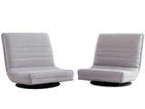 Artiss 2 Swivel Floor Chair 360 Adjustable Foldable Lounge Seat Floor Sofa Chair Grey FLOOR-SBL-03LIN-GYX2