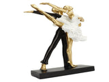 Romantic Couple Dancing Sculpture Decoration Resin Elegant Couple Ballet Dancer Statue Figurine V1294-YM0706-3115230054812