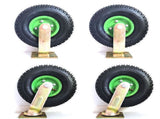 4x 10 Inch Swivel Castor Caster Pneumatic Tyres Wheels Trolley Cart Wheelbarrow V324-10IN-4X350