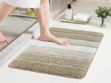 Bathroom Rugs,Ultra Soft Absorbent Bath Mat,Beige Non-Slip TPR Backing Stays in Place, Machine V1107-113-43181-BEG4