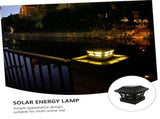 2pc Solar Outdoor Post Cap Lights - Includes Bases for Posts - Bright Light - Slate Black Post V1370-AZ4-05018