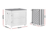 Gardeon 159L Outdoor Storage Box Stackable Cupboard Camping Organizer Wheels OSB-159L-WHEEL-BE