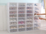 6PCS Shoe Storage Box Large White Thickened Transparent Clamshell Shoe Organizer Case for Home V1294-YM0626-3117220281511