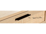 Artiss 4 Chest of Drawers Rattan Tallboy Pine - BRIONY FURNI-E-RAT-CDR-4D-WD-AB