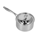 Sauce Pan 304 Stainless Steel Anti Slip Multipurpose Thicken Milk Pot with Lid for KitchenNatural V1294-YM0523-3118210298311