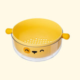 Double Layer Colander Bowl Set Large Capacity TPR Handle Fruit Vegetable Washing Bowl Strainer V1294-YM0901-3118230432511