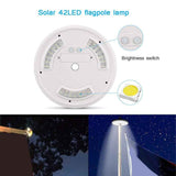 42LED Solar Flag Pole Light Flagpole Solar Light for Flag Pole Topper V1294-YM0717-10056027