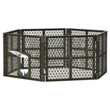 i.Pet Dog Playpen Enclosure 6 Panel Pet Fence Plastic Play Pen PET-DOGPLAYPEN-PL-6-BR