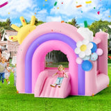 Inflatable Bounce House, Indoor Outdoor Playhouse Trampoline, Kid Jumping Bouncer with Blower, V952-CQCBBHYC6PFMU2TRRV3