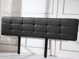 PU Leather King Bed Deluxe Headboard Bedhead - Black V63-768295
