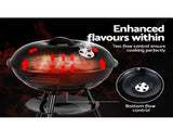 Grillz BBQ Grill Charcoal Smoker BBQ-AGRILL-ST-REBK