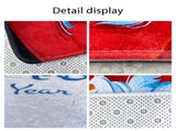 3Pcs Christmas Mat Sets Santa Claus Non Slip Mat Bathroom Doormat Toilet Seat Cover U Shaped Toilet V1294-YM0714-10305786